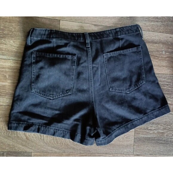 Banana Republic Shorts Womens Size 32 Black Denim High Rise Fit Mom High Waisted - Picture 7 of 9